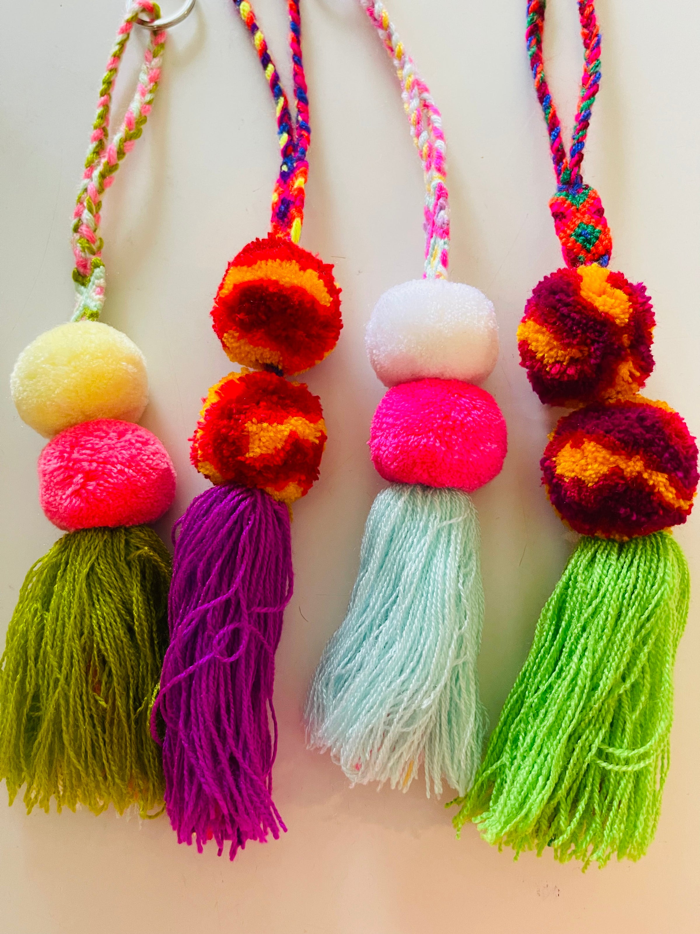 Handcrafted Pom Pom and Assorted Ornaments Tassels from Oaxaca