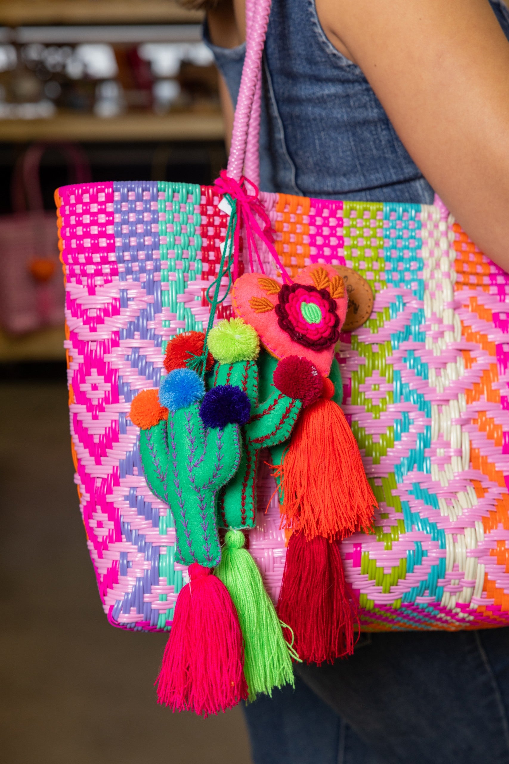 Handcrafted Pom Pom and Assorted Ornaments Tassels from Oaxaca