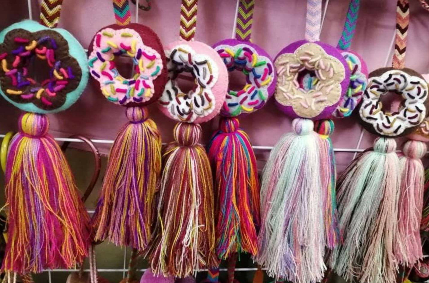 Handcrafted Pom Pom and Assorted Ornaments Tassels from Oaxaca