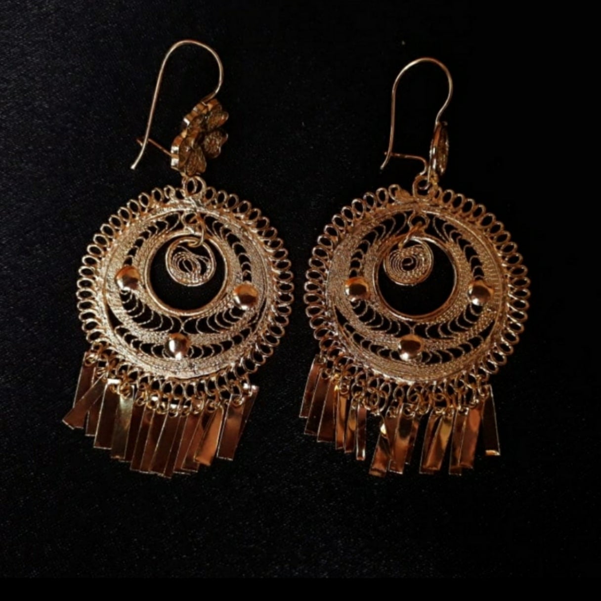 Mexican Filigree Earrings from Oaxaca - Frida Kahlo Image – JJ Caprices