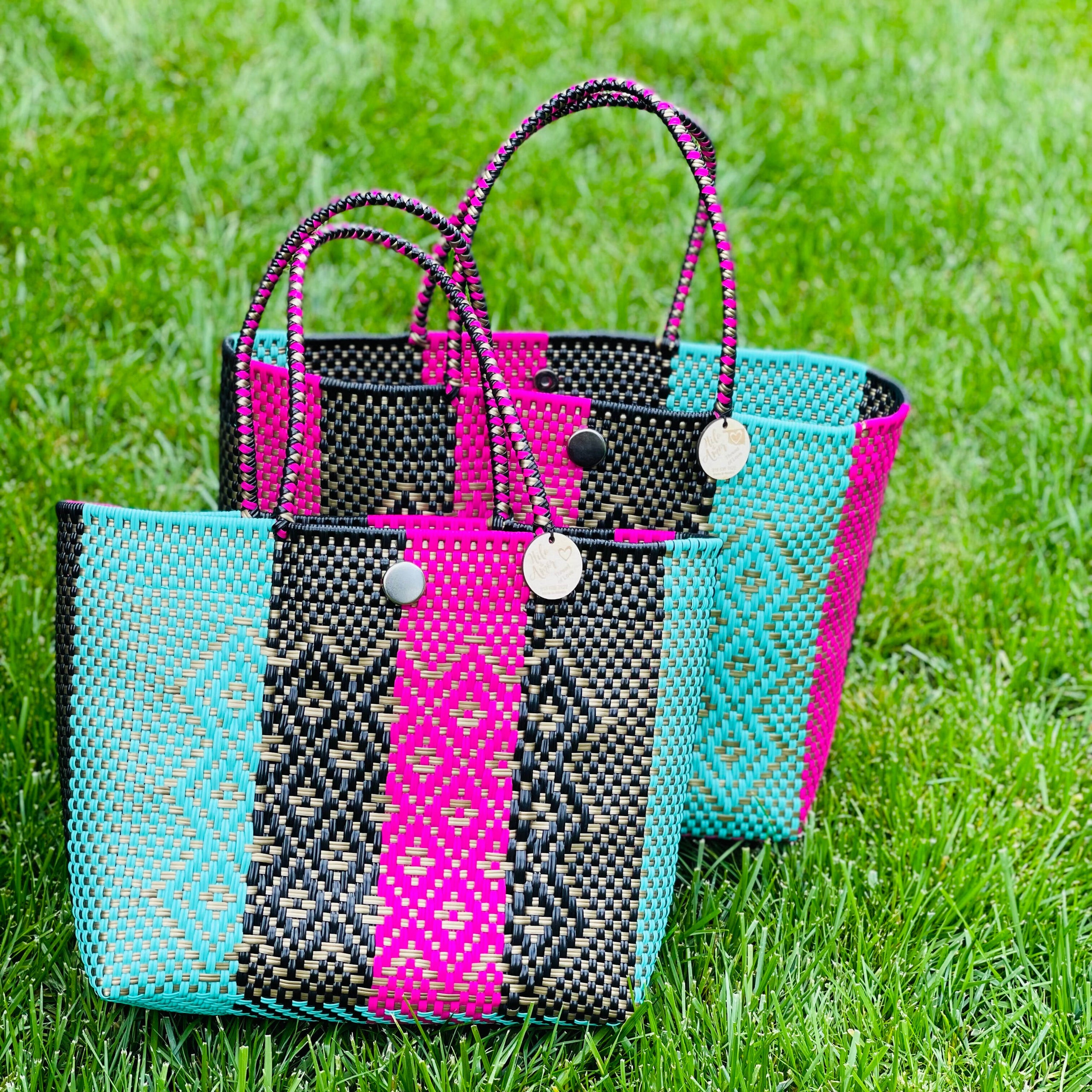 Recycled plastic on sale tote